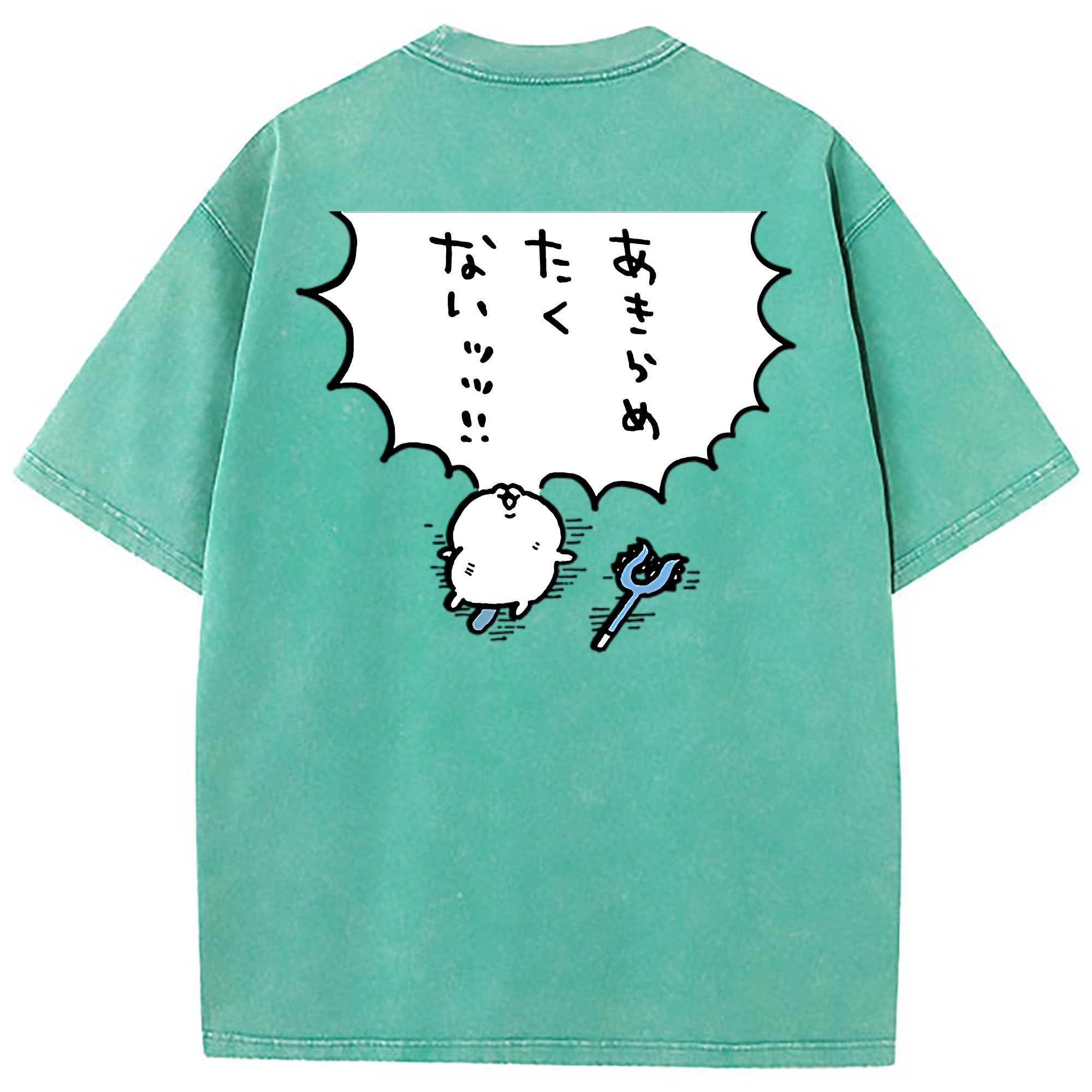 （画像用） ちいかわ ちいかわ Chii-kawa chiikawa 綿100% ヴィンテージ風 半袖Tシャツ（背面プリント）